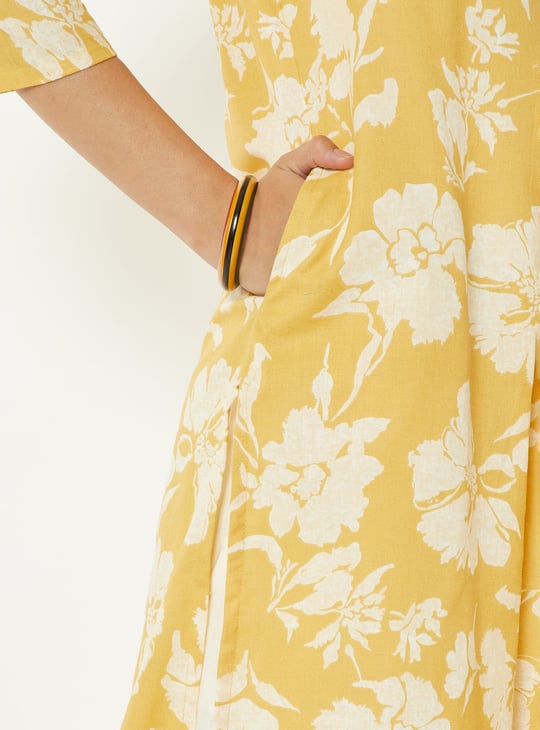 Women Floral Print Straight Kurta