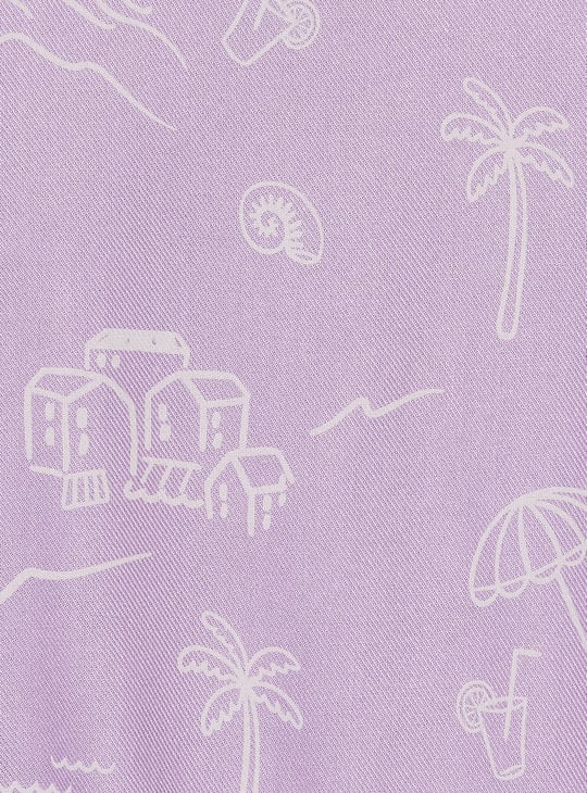 Girls Printed Boxy Fit Shirt