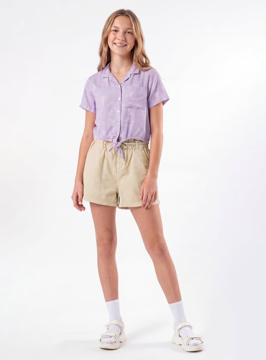 Girls Printed Boxy Fit Shirt