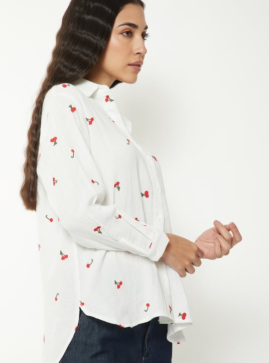 Women Embroidered Regular Fit Shirt