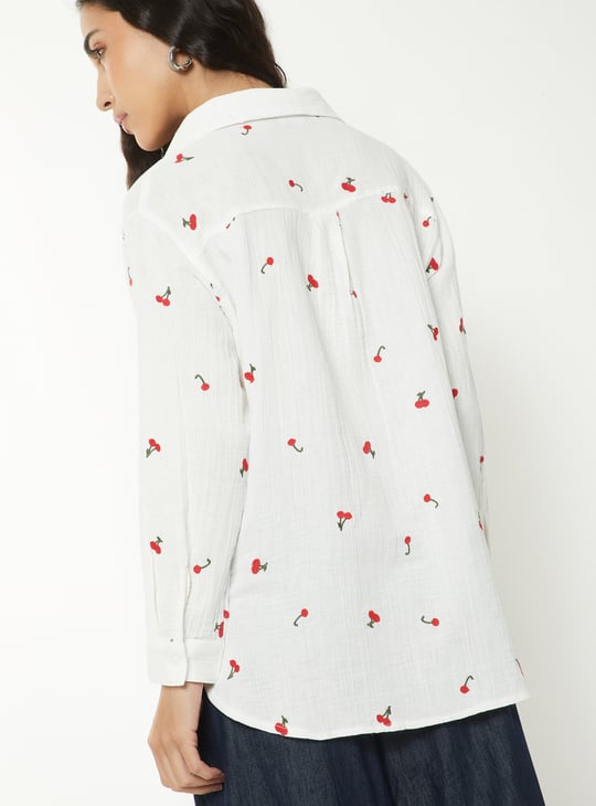 Women Embroidered Regular Fit Shirt