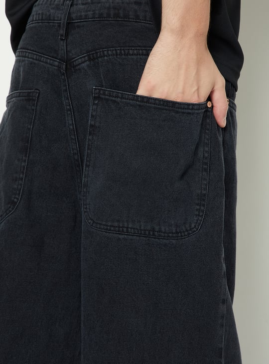 Men's Dark Wash Loose Fit Jeans | Black | Jeans