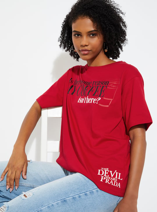 THE DEVIL WEARS PRADA Tシャツ URB_N Women Oversized The Devil Wears Prada T-shirt | Red | T-shirts