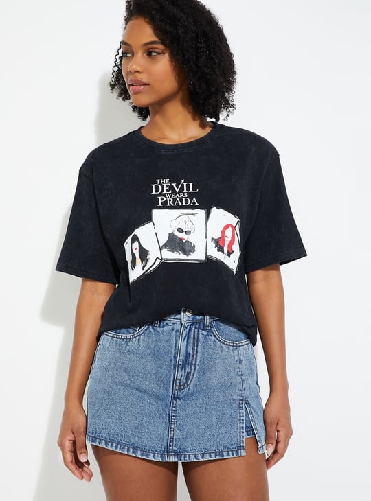 URB_N Women Printed Oversized T-shirt