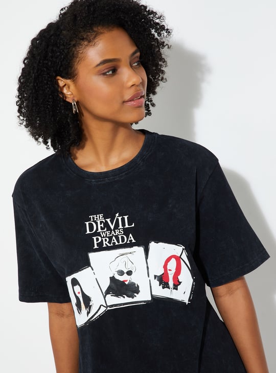 URB_N Women Printed Oversized T-shirt
