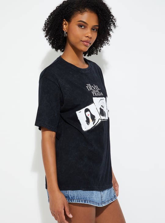 URB_N Women Printed Oversized T-shirt