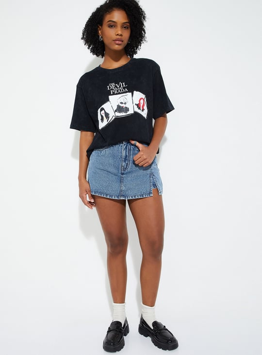 URB_N Women Printed Oversized T-shirt
