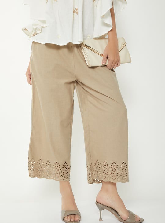 Women Schiffli Hem Palazzos