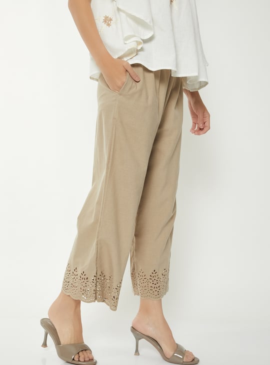 Women Schiffli Hem Palazzos