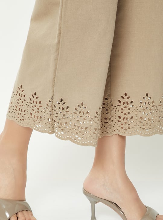 Women Schiffli Hem Palazzos