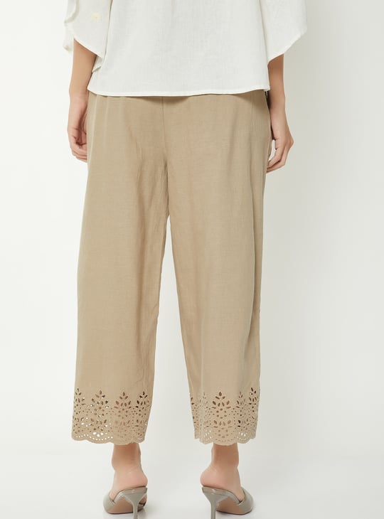 Women Schiffli Hem Palazzos