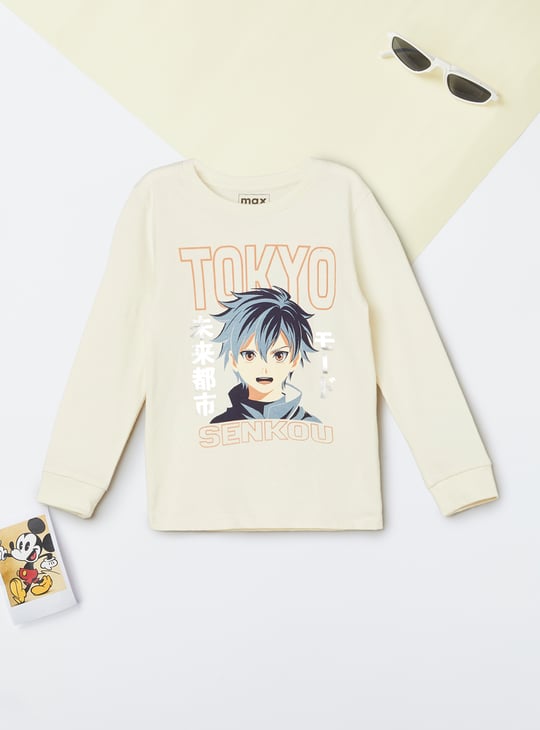 Boys Anime Print T-shirt - Pack of 2