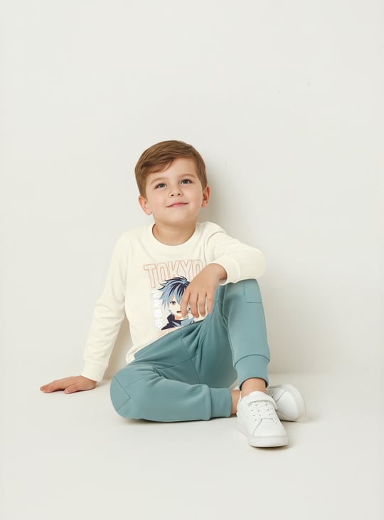 Boys Anime Print T-shirt - Pack of 2