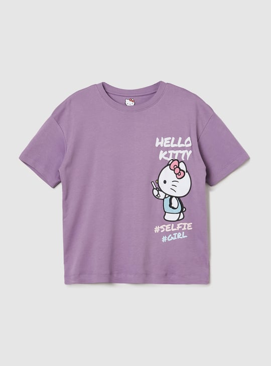 Girls Hello Kitty Print T-shirts - Pack of 2
