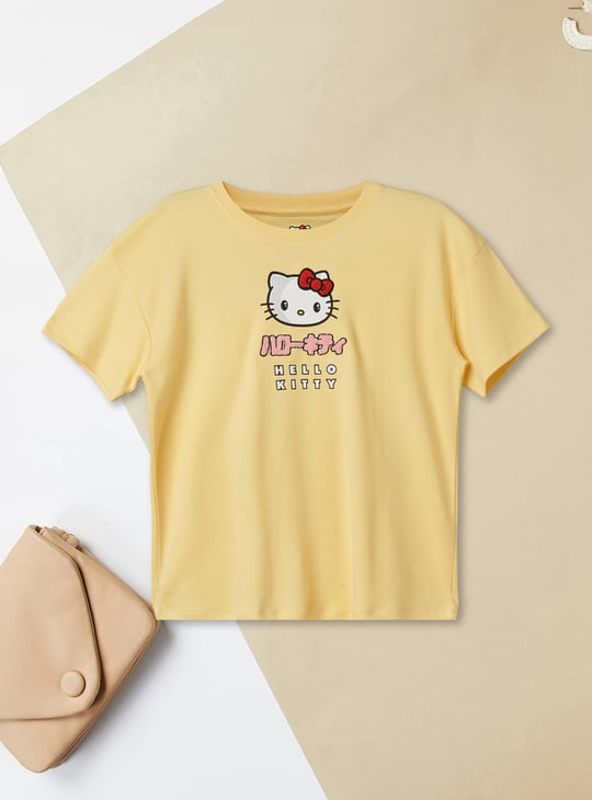 Girls Hello Kitty Print T-shirts - Pack of 2