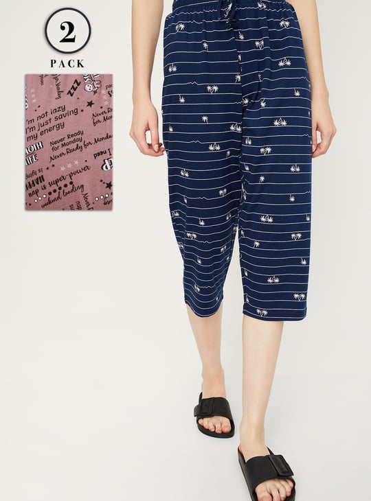 Women Printed Capris - Pack of 2