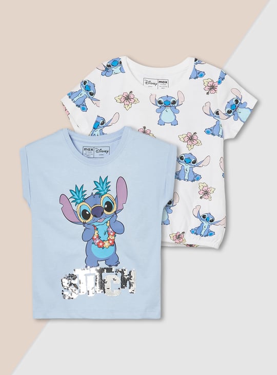 Girls Lilo & Stitch T-shirts - Pack of 2