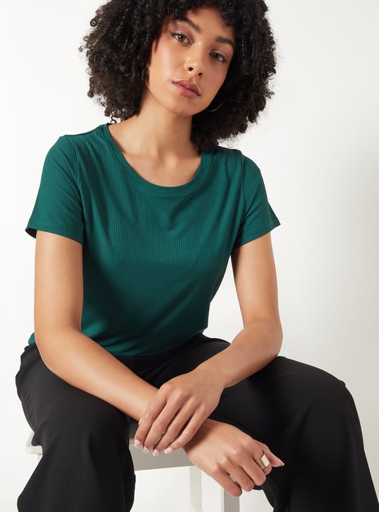 Women Ribbed T-shirt - Pack of 2