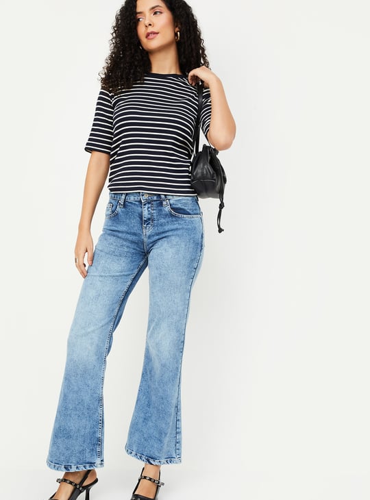 Women Striped Knit T-shirt - Pack of 2