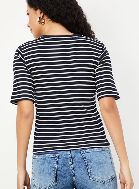 Women Striped Knit T-shirt - Pack of 2