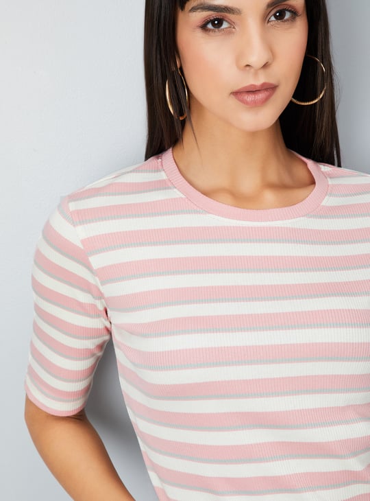 Women Striped Knit T-shirt - Pack of 2