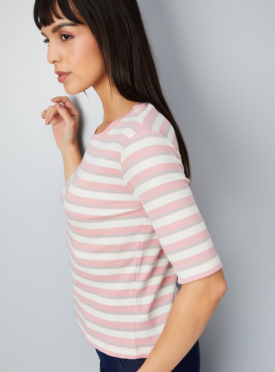 Women Striped Knit T-shirt - Pack of 2