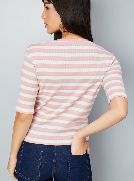 Women Striped Knit T-shirt - Pack of 2
