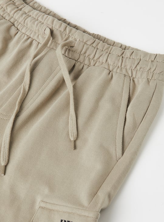 Boys Solid Cargo Shorts - Pack of 2