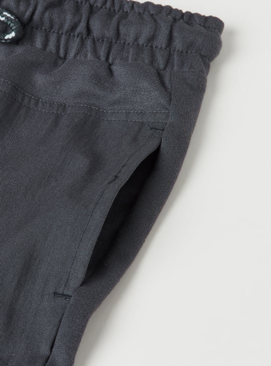 Boys Solid Cargo Shorts - Pack of 2