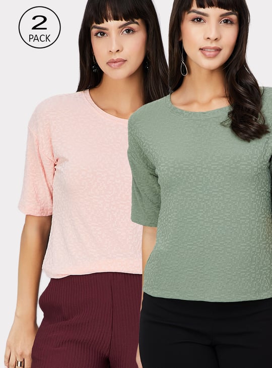 Women Knit T-shirt - Pack of 2