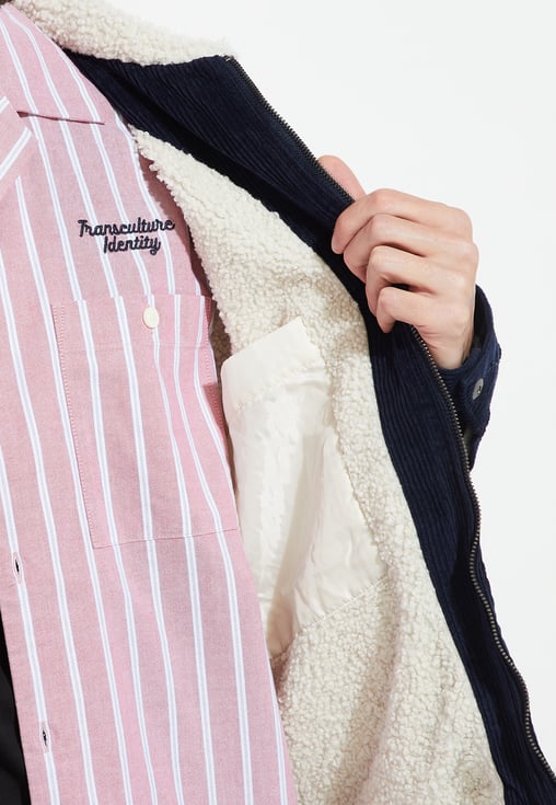 Buy URB_N Men Sherpa Lined Corduroy Jacket Online at just Rs