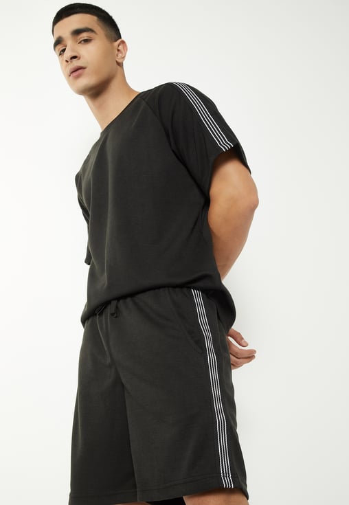 Buy Men Striped Taping Sports Shorts Online at just Rs. 499.0