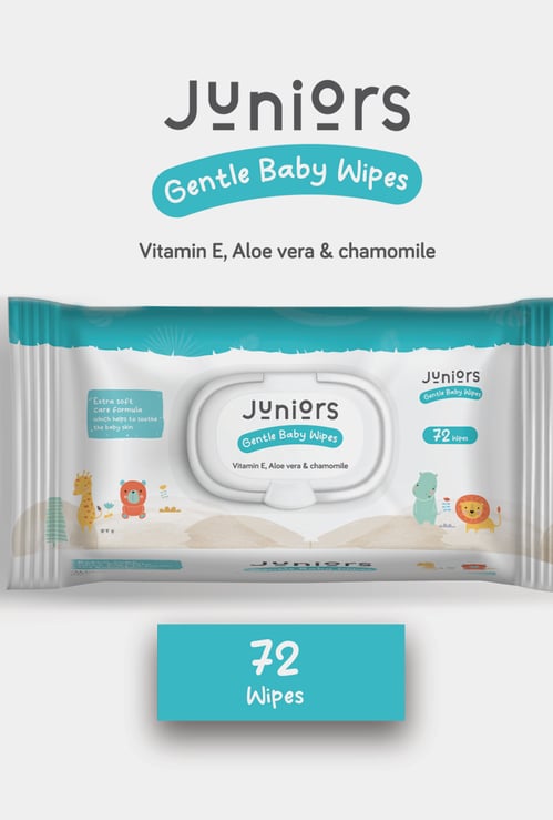 Junior Gentle Baby Wipes - 72 Pcs