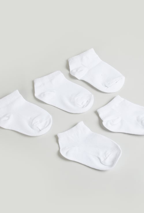 Juniors Solid Ankle Length Socks - Set of 5