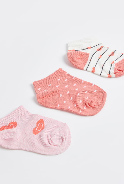 Juniors Assorted Ankle Length Socks - Set of 3