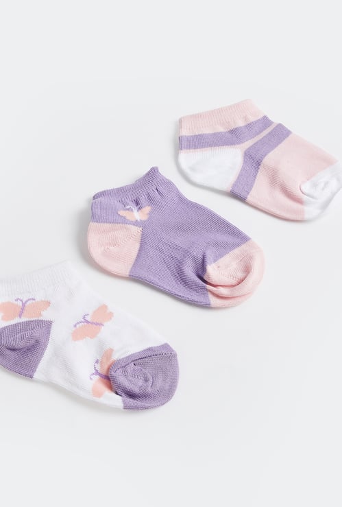 Juniors Assorted Ankle Length Socks - Set of 3