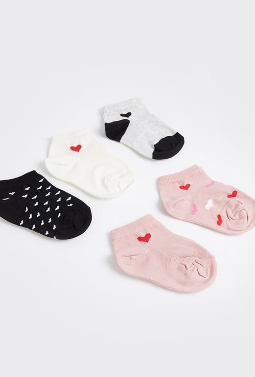 Juniors Assorted Ankle Length Socks - Set of 5