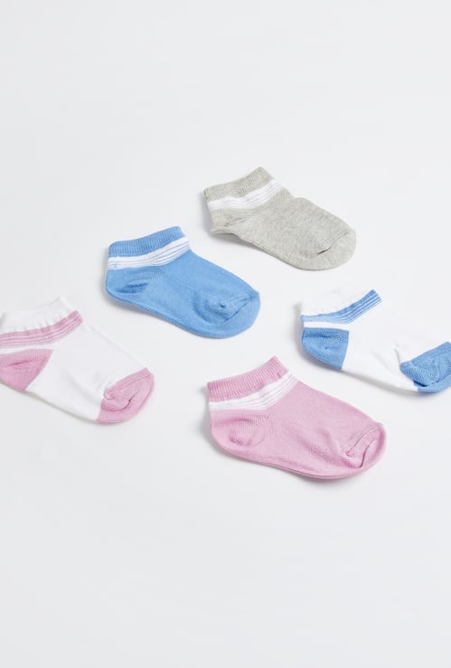 Juniors Striped Ankle Length Socks - Pack of 5