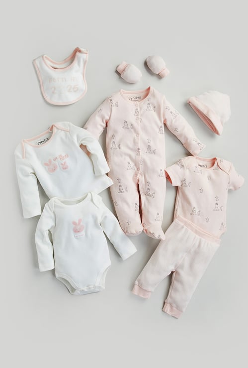 Giggles Printed 8 Piece Clothing Gift Set