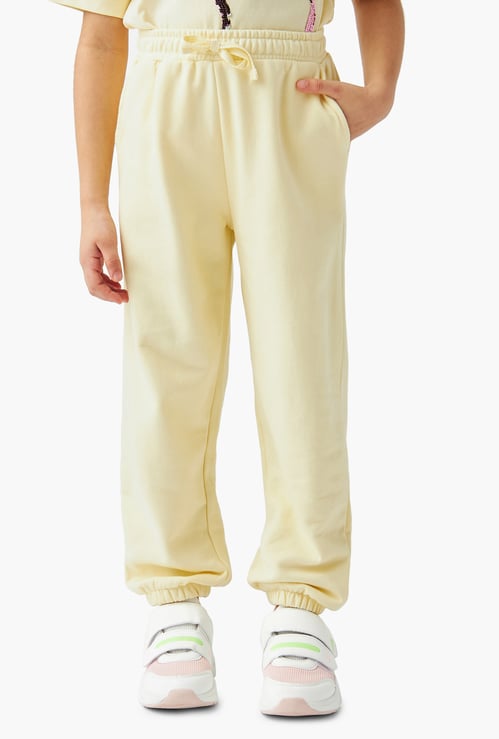 Juniors Solid Joggers with Elasticated Waistband and Pockets