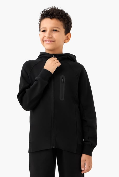 Juniors Solid Hoodie and Joggers Set