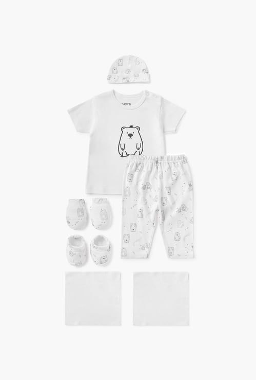 Juniors 7-Piece Bear Print Clothing Gift Set