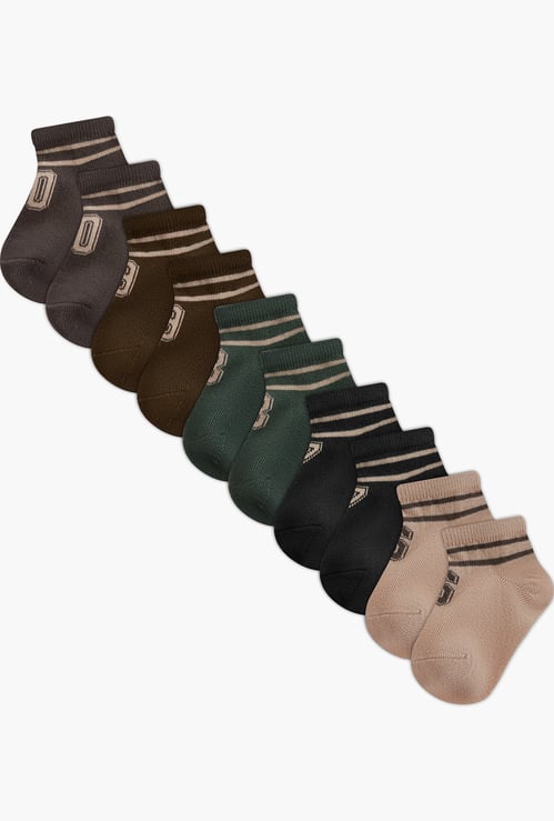 Juniors Printed Ankle Length Socks - Set of 5