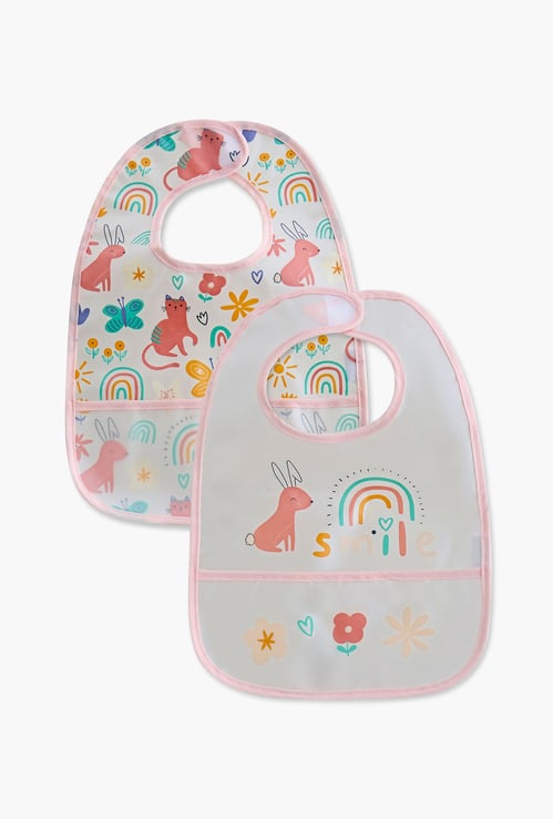 Juniors Printed Peva Bibs - Set of 2