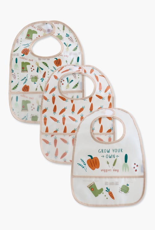 Juniors Printed Peva Bibs - Set of 3