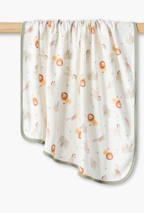 Juniors Animal Print Receiving Blanket