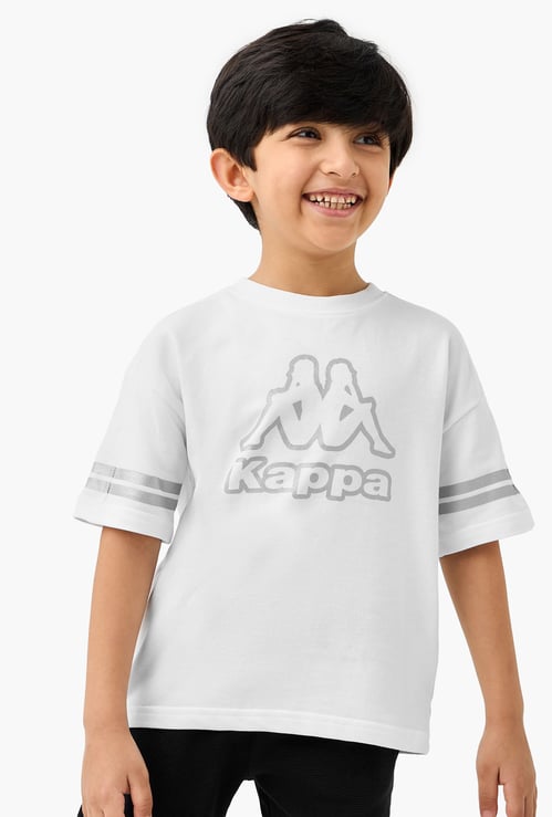 Kappa Logo Print T-shirt with Short Sleeves