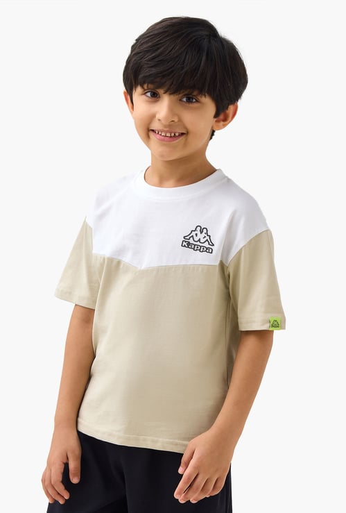 Kappa Colourblocked T-shirt with Crew Neck