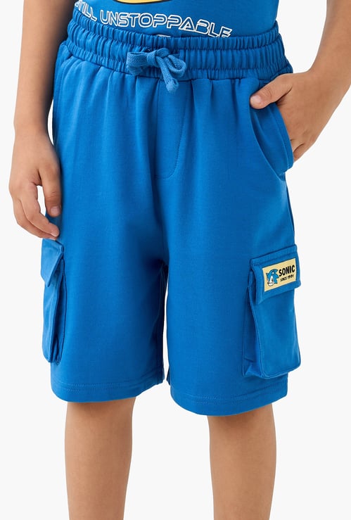 Juniors Sonic the Hedgehog Print Cargo Shorts