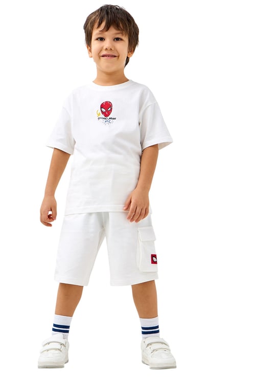 Juniors Spider-Man Print T-shirt and Shorts Set